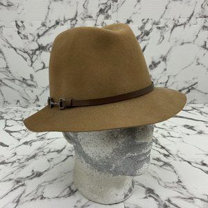 Women’s Karen Kane Brown Raw Edge Fedora W/L Hat